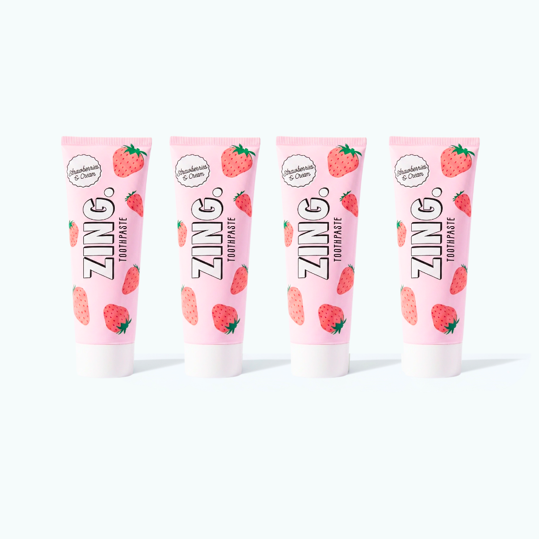 Limited Edition: Strawberries & Cream Toothpaste (x4)